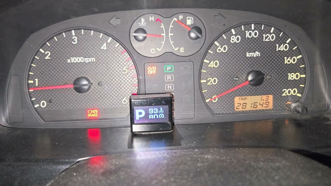 Установка  дисплея  контроля температуры двигателя  и акпп hyundai terracan #3uz 