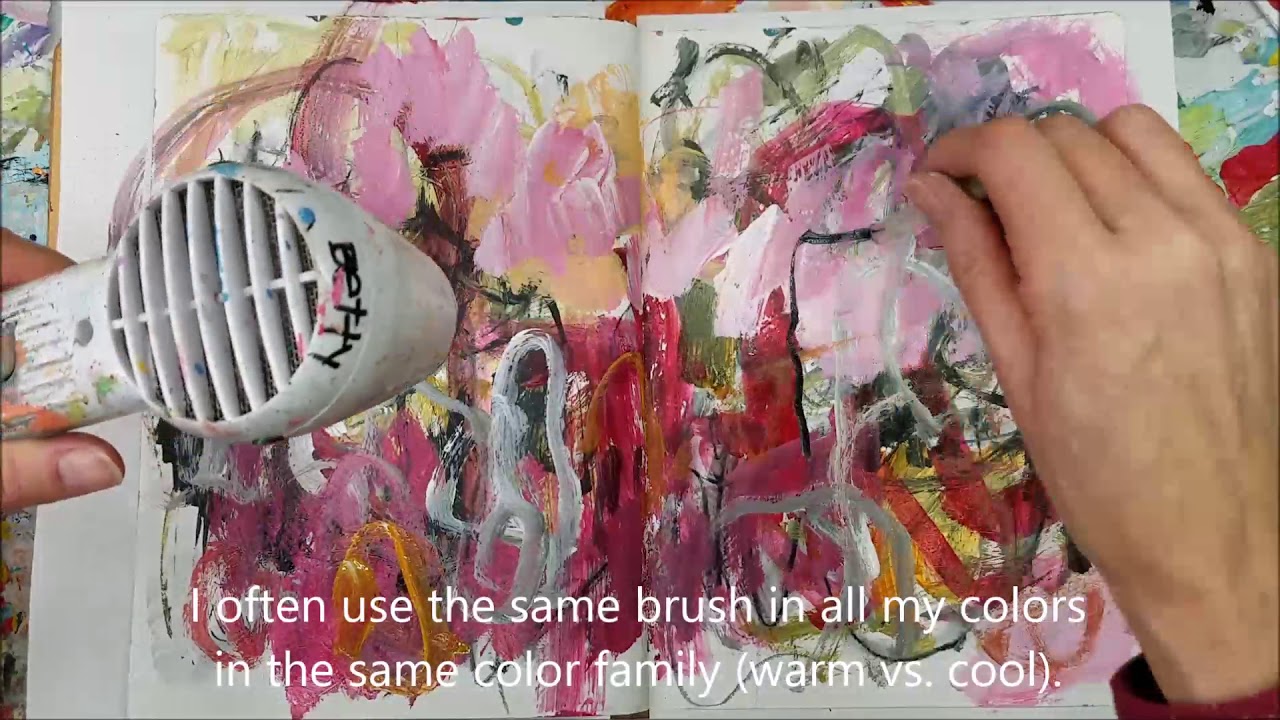 Abstract Painting in an Art Journal