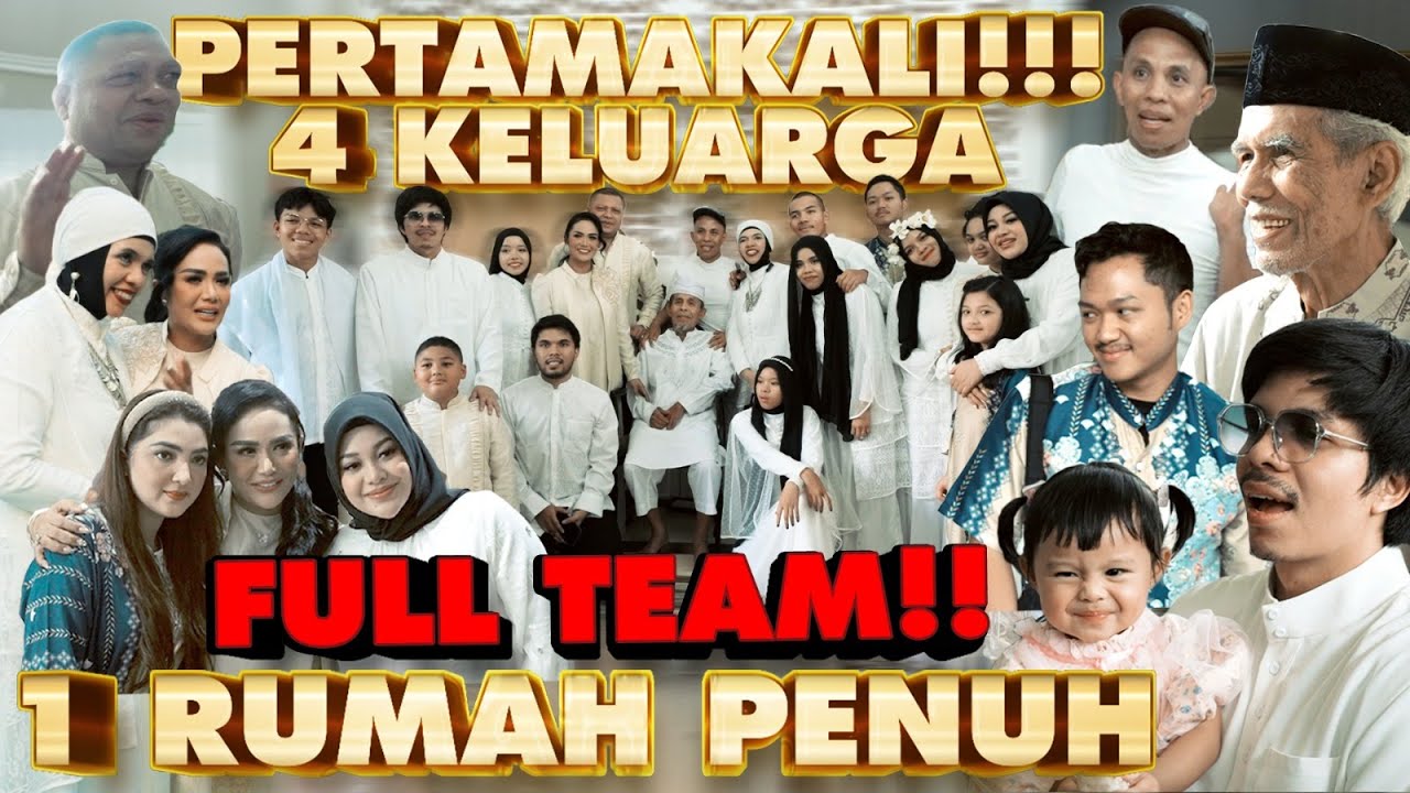 Rumah Mimi KD full Halilintar, Hermansyah, Ameenaa Happy Lebaran Pertama Semua Keluarga kumpul.