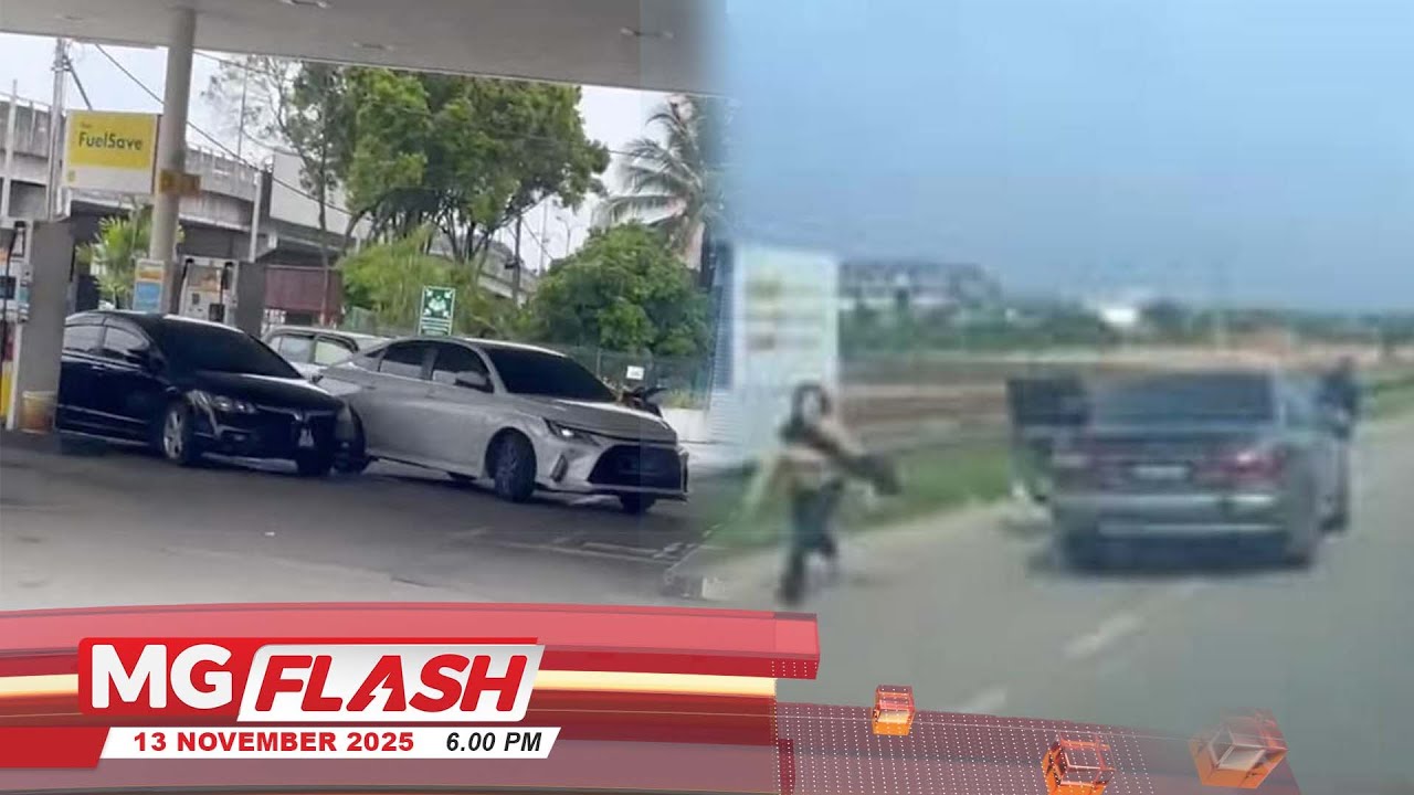 Penyamun Langgar Polis Di Stesen Minyak  * Wanita Terjun Kereta Selamatkan Diri Dari Suami #mgflash