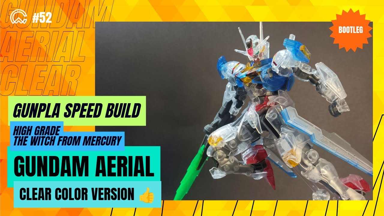 Gunpla speedbuild GUNDAM AERIAL CLEAR COLOR VERSION | Catur Waskita #marimenggundam #gundam #gunpla
