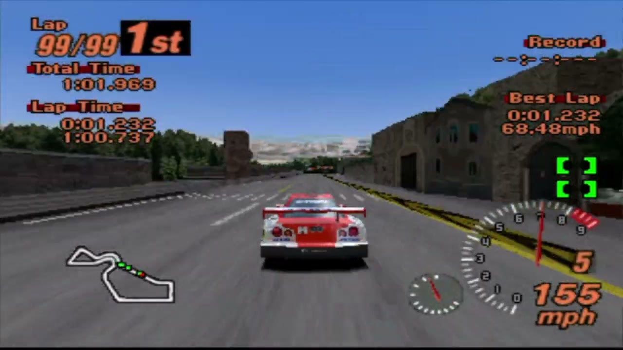 123 - A quick lap in Rome - Gran Turismo 2 - ePSXe - Cheat Play