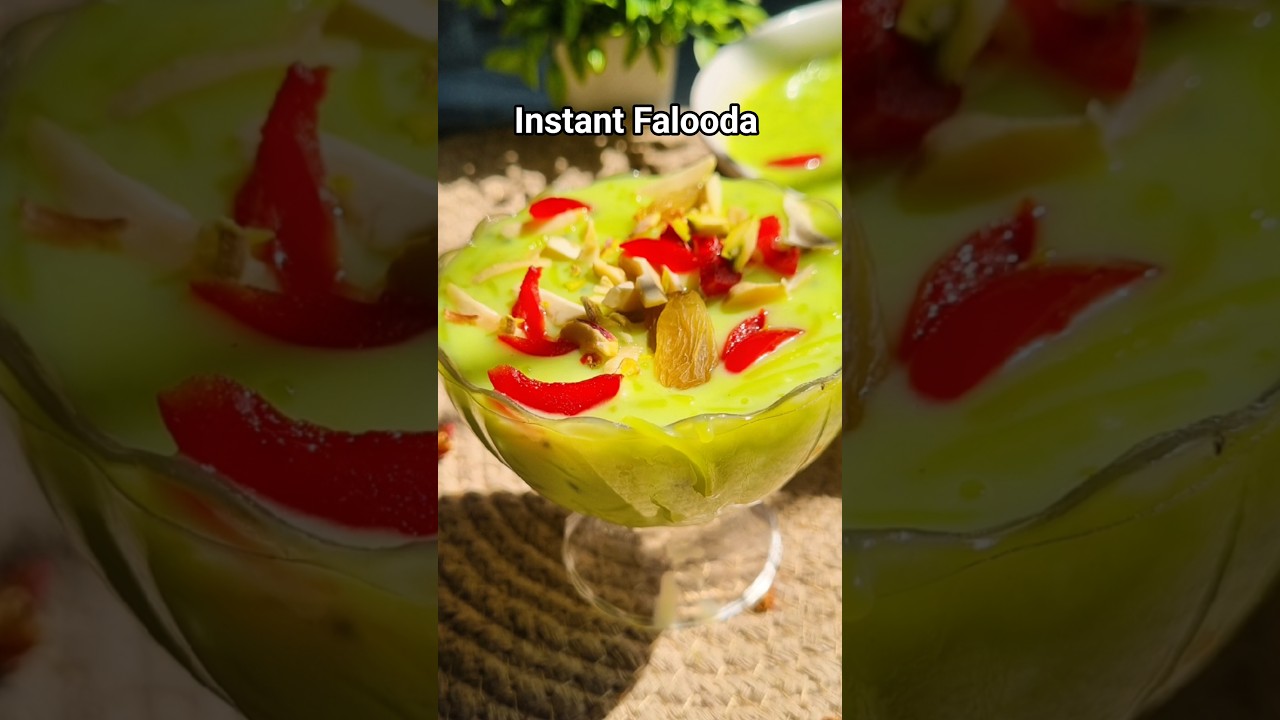 Instant Falooda Recipe😍😋 | Weikfield Kesar Pista Falooda #falooda #ytshorts #shortsvideo