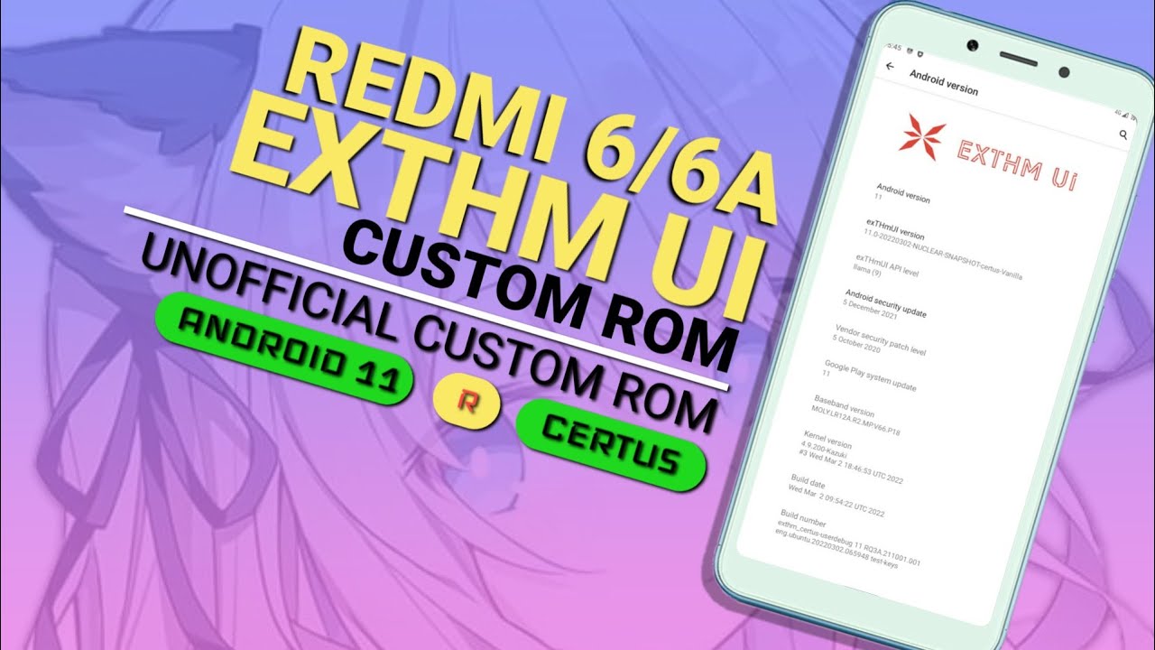 Custom Rom Redmi 6A EXTHM OS Android 11 | Powerful Android 11