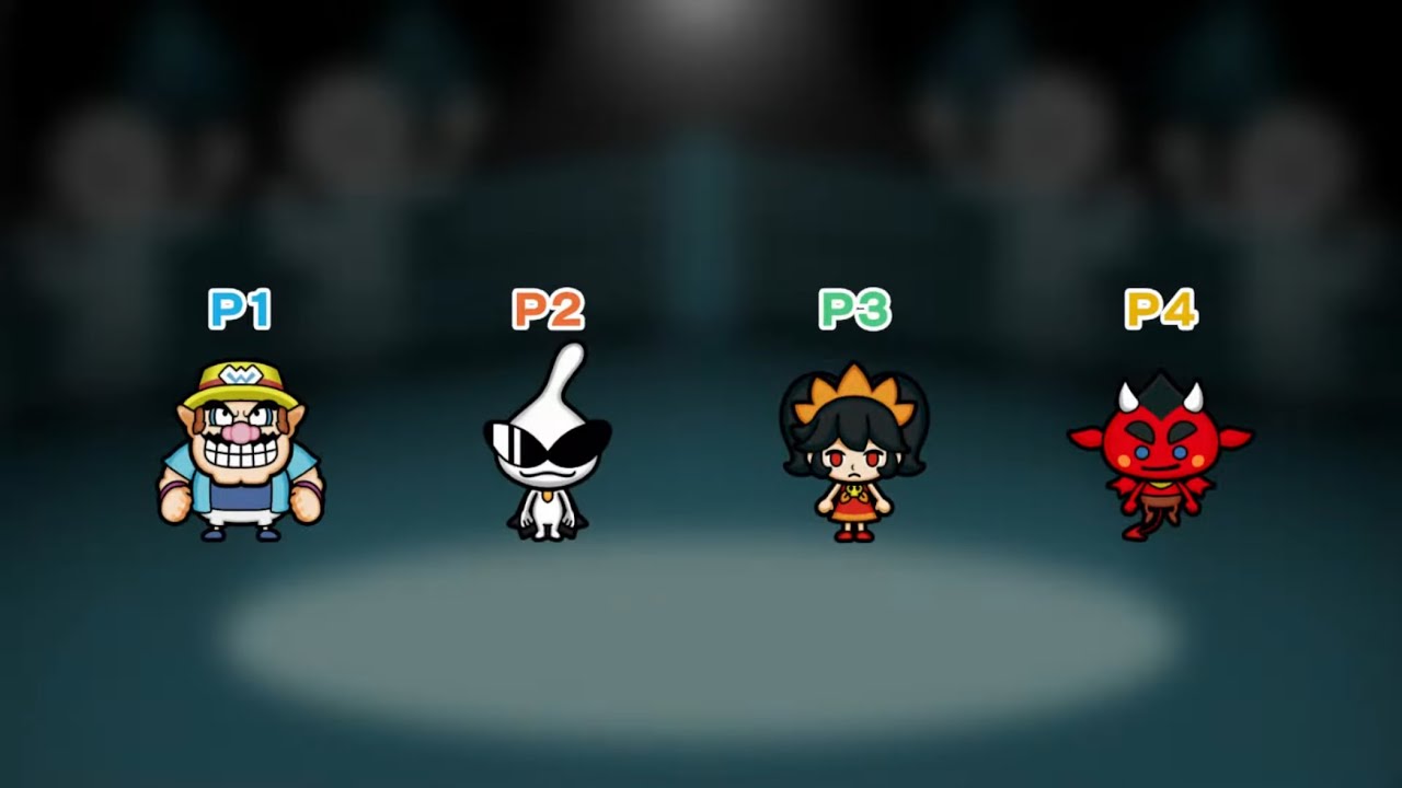 WarioWare Move It - Go The Distance - Wario vs Orbulon vs Ashley vs Red