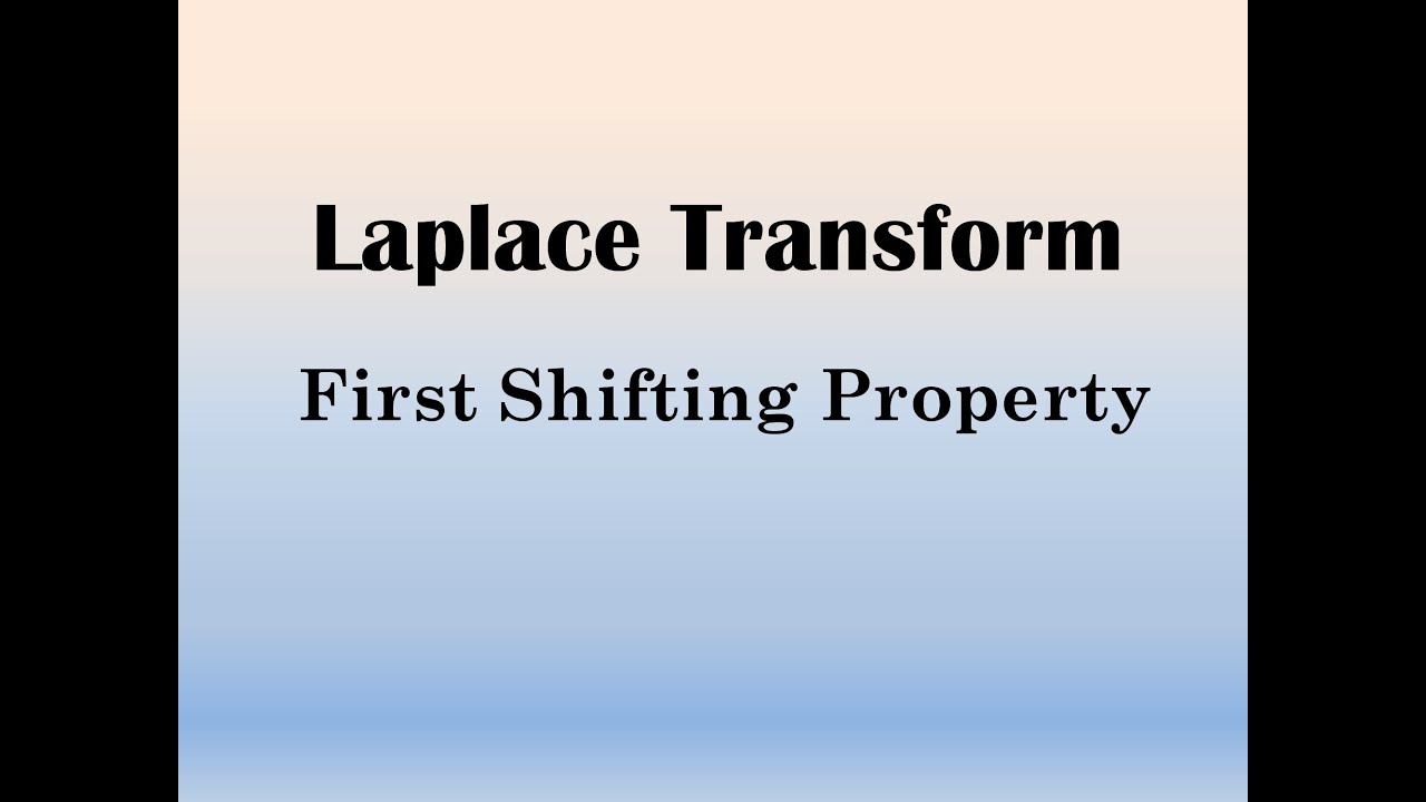First Shifting Property of Laplace Transform || First Translation Property ||