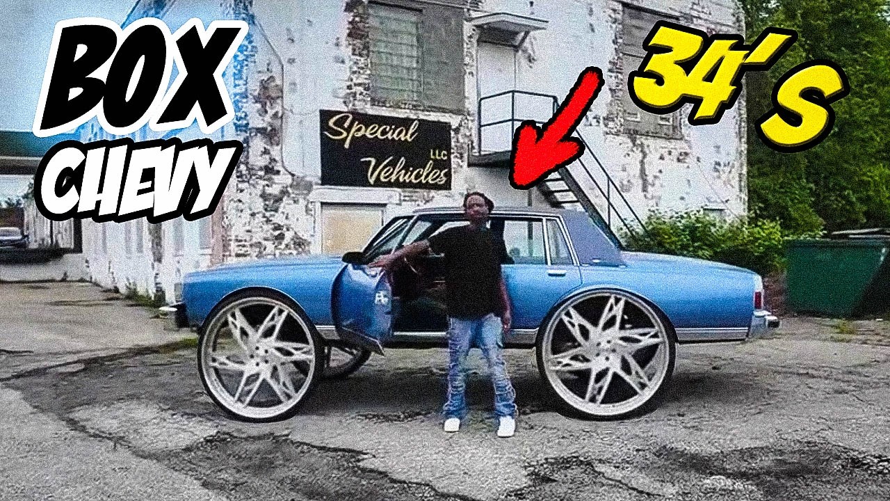 FIRST IN THE WORLD BOX CHEVY ON 34'S / DONKS / BIG RIMS / CLASSIC CARS
