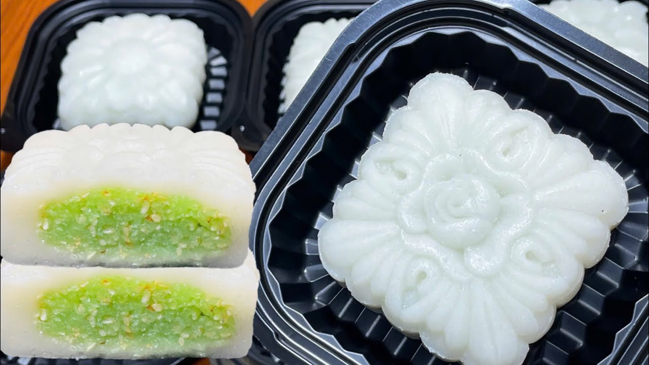 Cách làm bánh trung thu dẻo nhân sữa dừa lá dứa dễ thành công