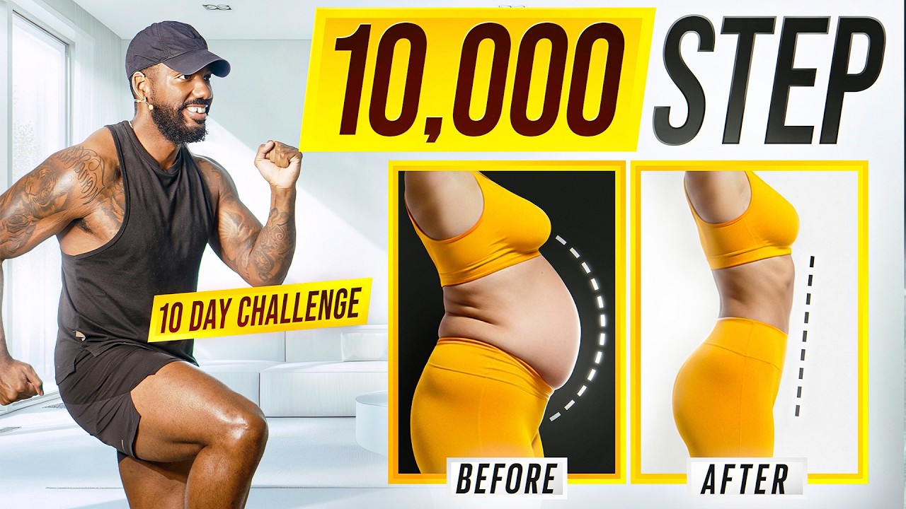 10-дневный марафон &laquo;10 000 ШАГОВ&raquo; | Домашняя тренировка без прыжков!