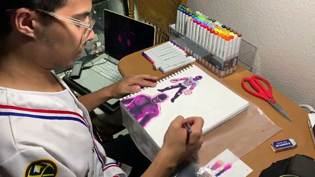 I Created a Comic Illustration Using an Ultraviolet Art Process (Start to Finish)