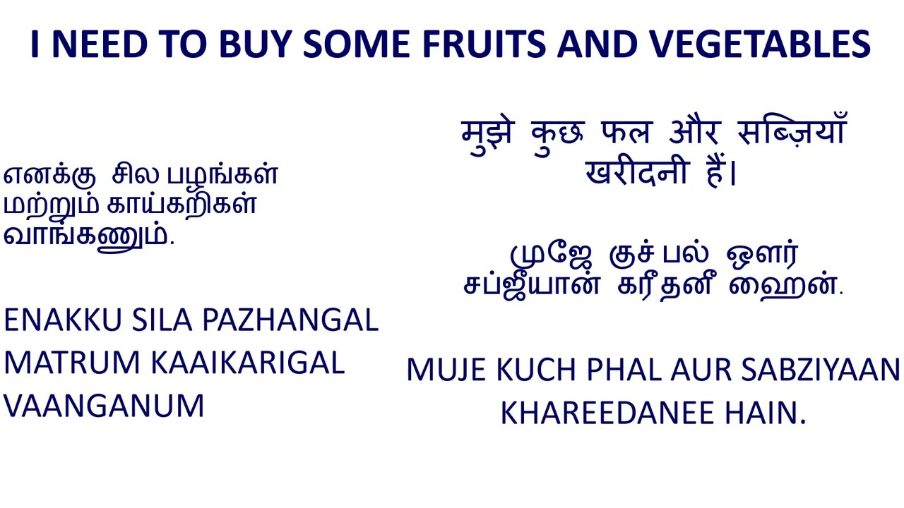 LEARN HINDI CONVERSATION / TALKING WITH FRIENDS OR NEIGHBOUR IN HINDI - TAMIL - ENGLISH