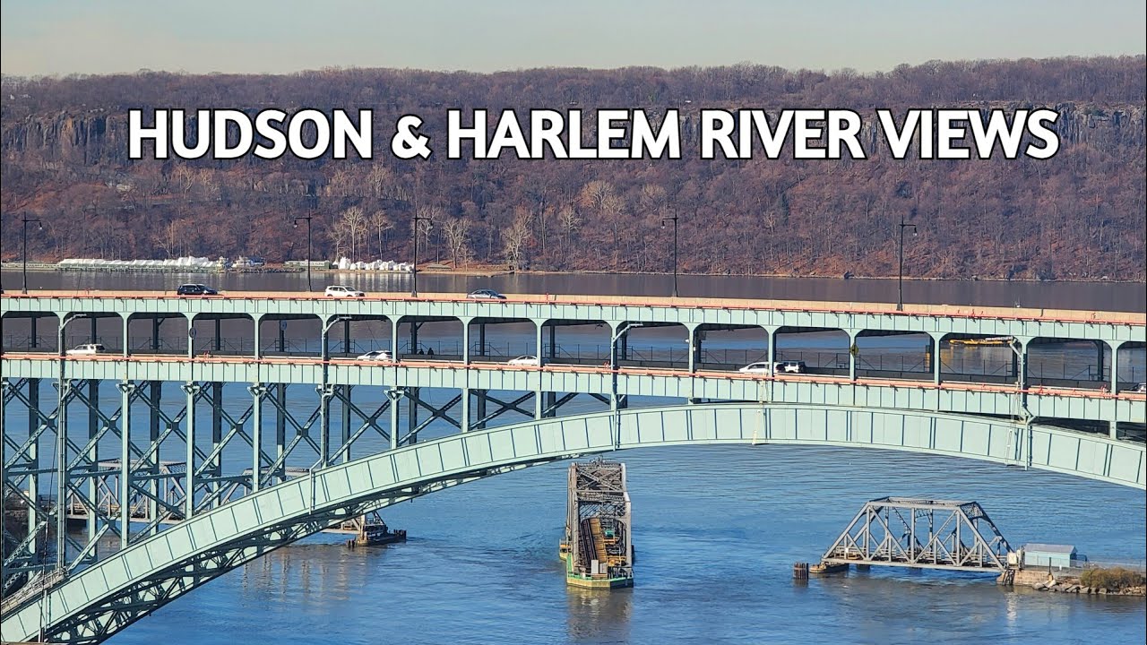 🔴 NYC LIVE CAM🚆Amtrak Along the Hudson & Harlem River + City Sounds ASMR