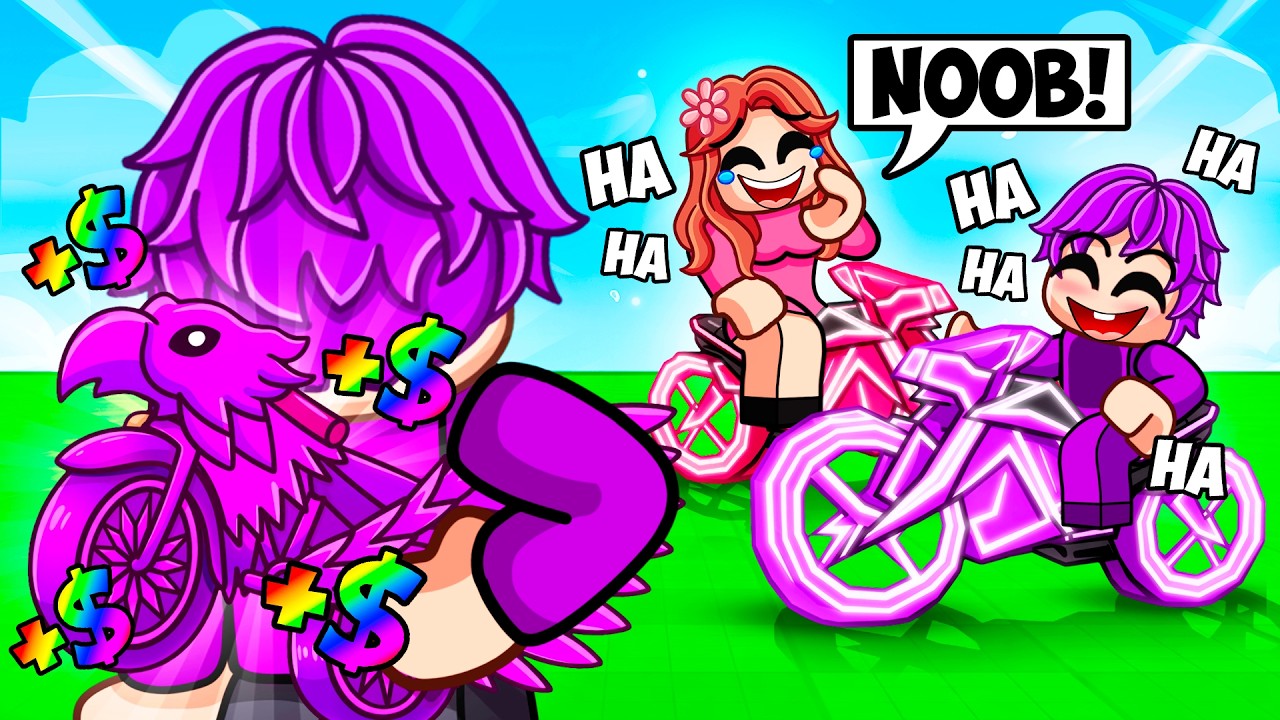 Faking as A NOOB in Roblox BIKE OBBY, then Using a $1,000,000 Bike!