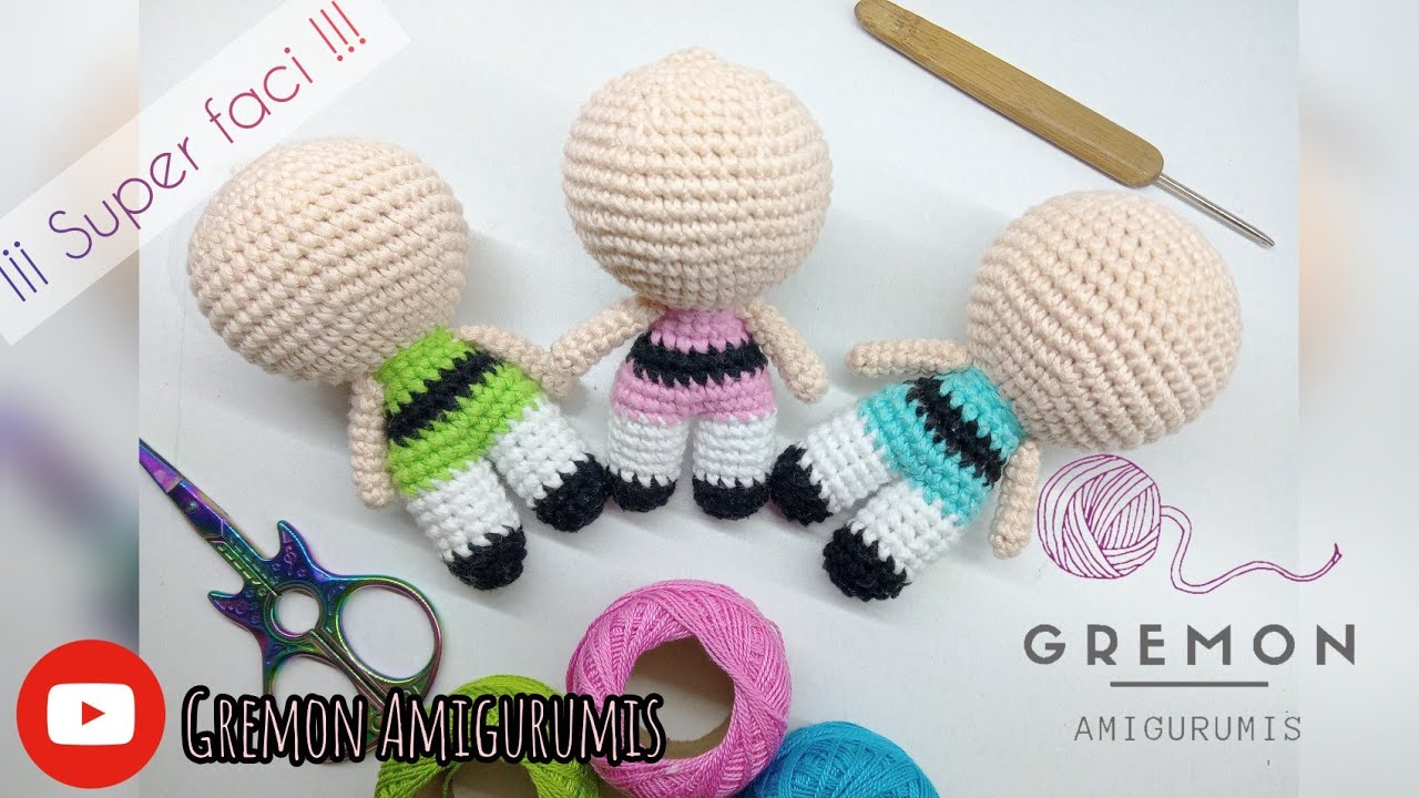 Chicas superpoderosas amigurumi a crochet / cuerpo base súper fácil.