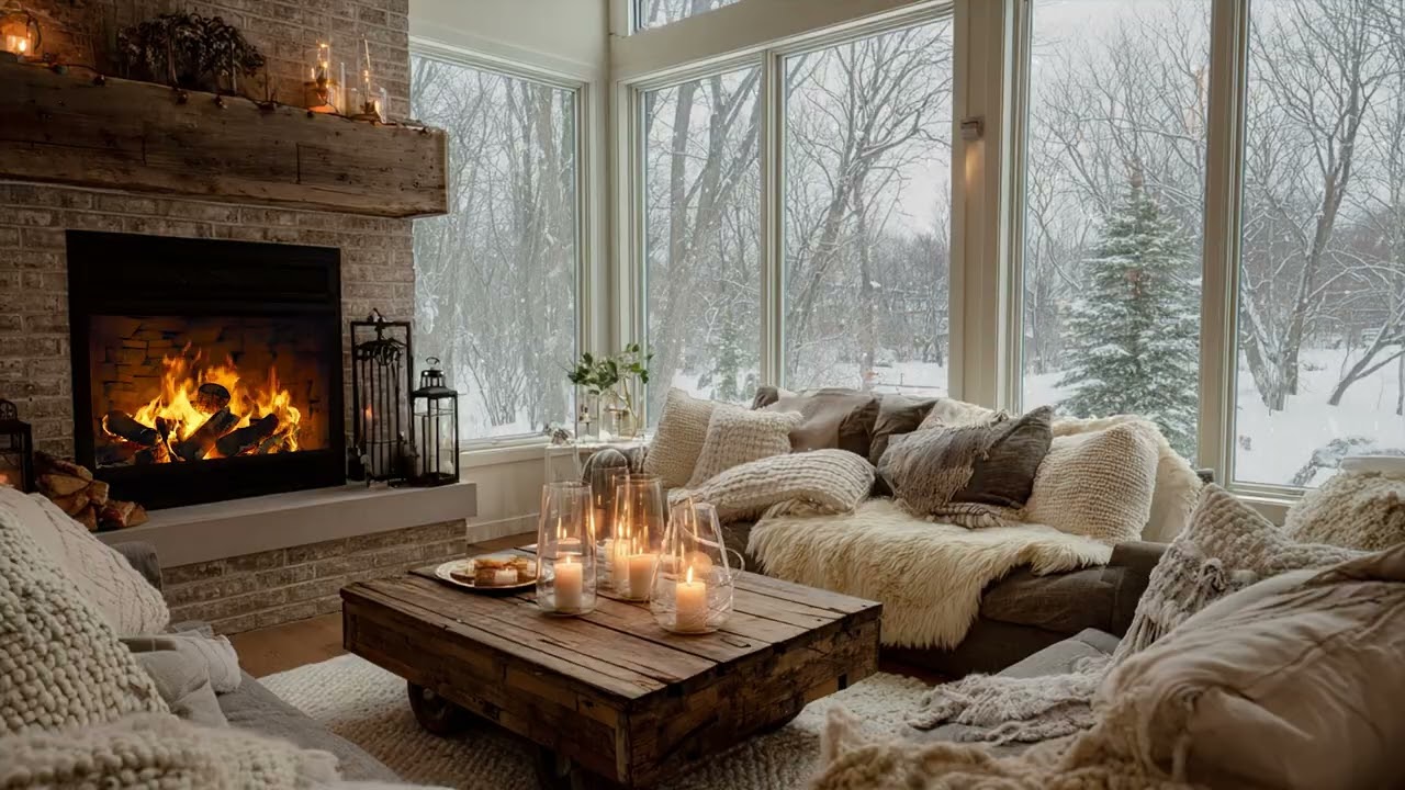 Winter snow slows every corner 🎧 letting the evening stretch without urgency now softly