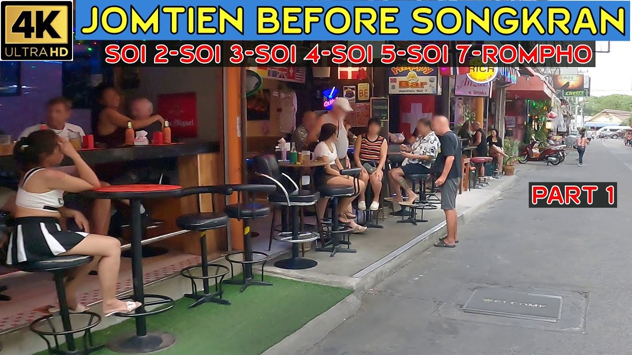 Jomtien Vlog before Songkran Part 1   Soi 2 - 3 - 4 - 5 - 7 and Rompho   2025 Pattaya Thailand