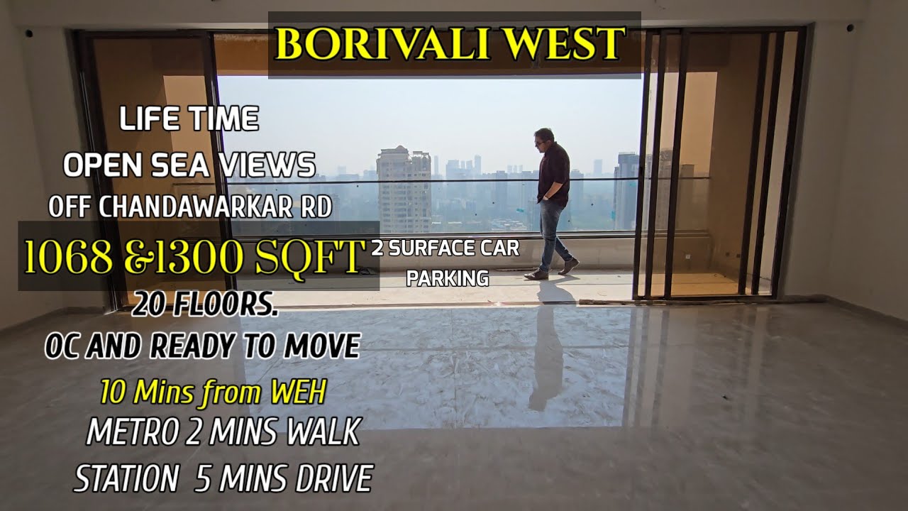 8591190742☎️ Borivali West Ready With Oc| 2&3 bhk -700-1300 sqft With Open Sea Views.