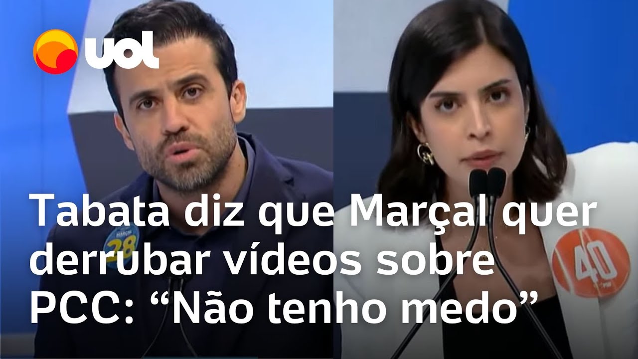Debate: Tabata diz que Pablo Marçal está tentando derrubar vídeos sobre PCC: 'Não tenho medo'