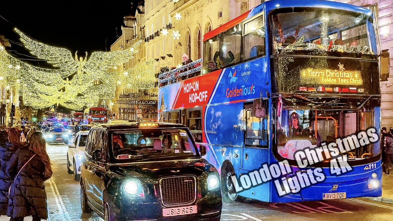 London Christmas Lights Walk 4K 2025 | No Commentary