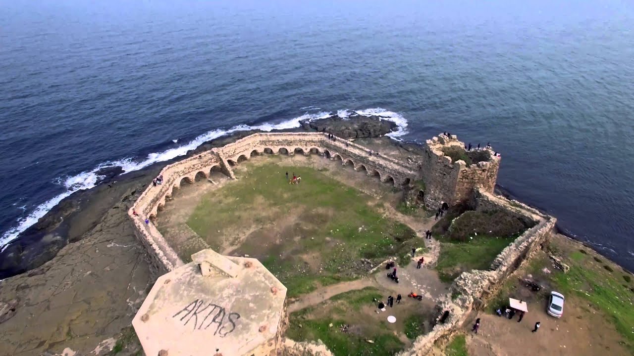 Rumeli Feneri Kalesi havadan görüntüleri
