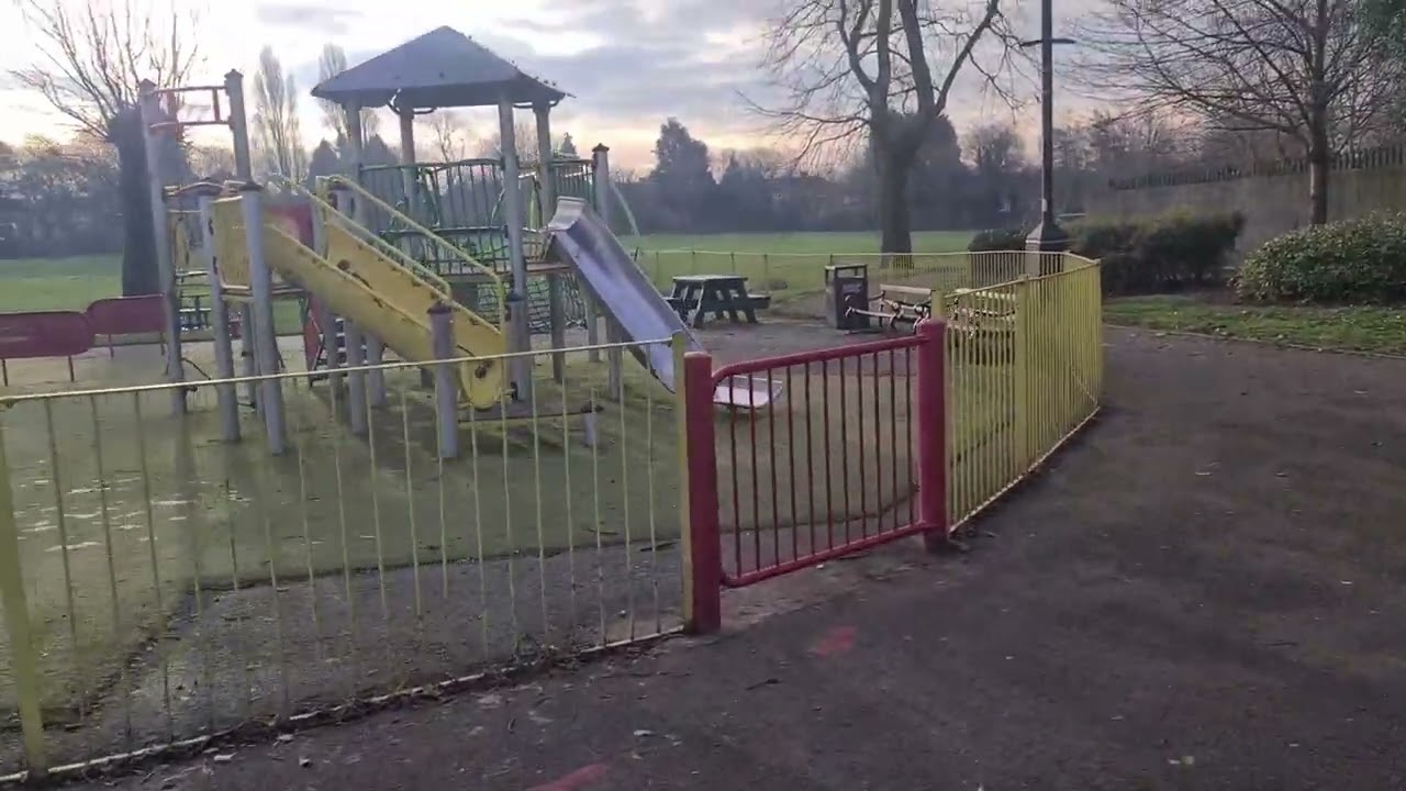 Walking in Palfrey Park ,Walsall, Birmingham, UK