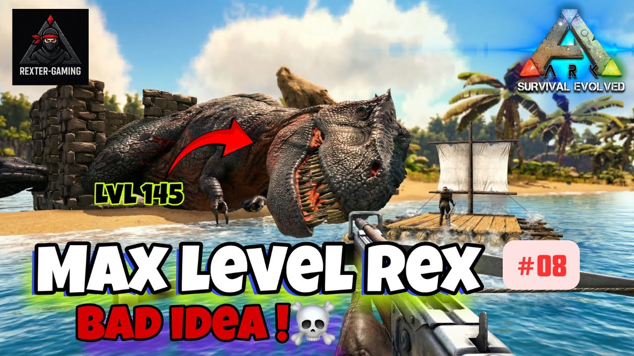 රෙක්ස් දූපතට යමු.! - Max level Rex Taming / ARK Survival Evolved - Sri Lanka / EP 08 / REXTER-GAMING