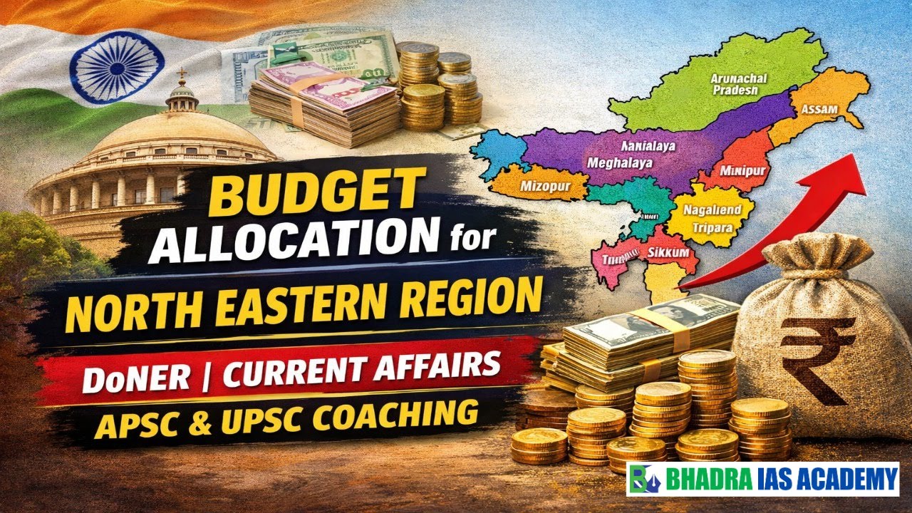 Budget Allocation for North Eastern Region - DoNER | Current Affairs | APSC & UPSC Coaching