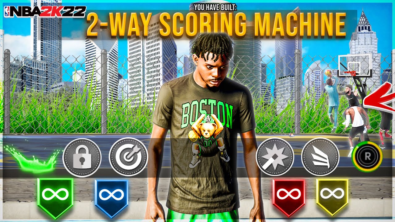 NBA 2K22 NEXT GEN BEST 2 WAY SCORING MACHINE BUILD! BEST LOCKDOWN/ISO GUARD BUILD! 95 BADGES 92 DUNK