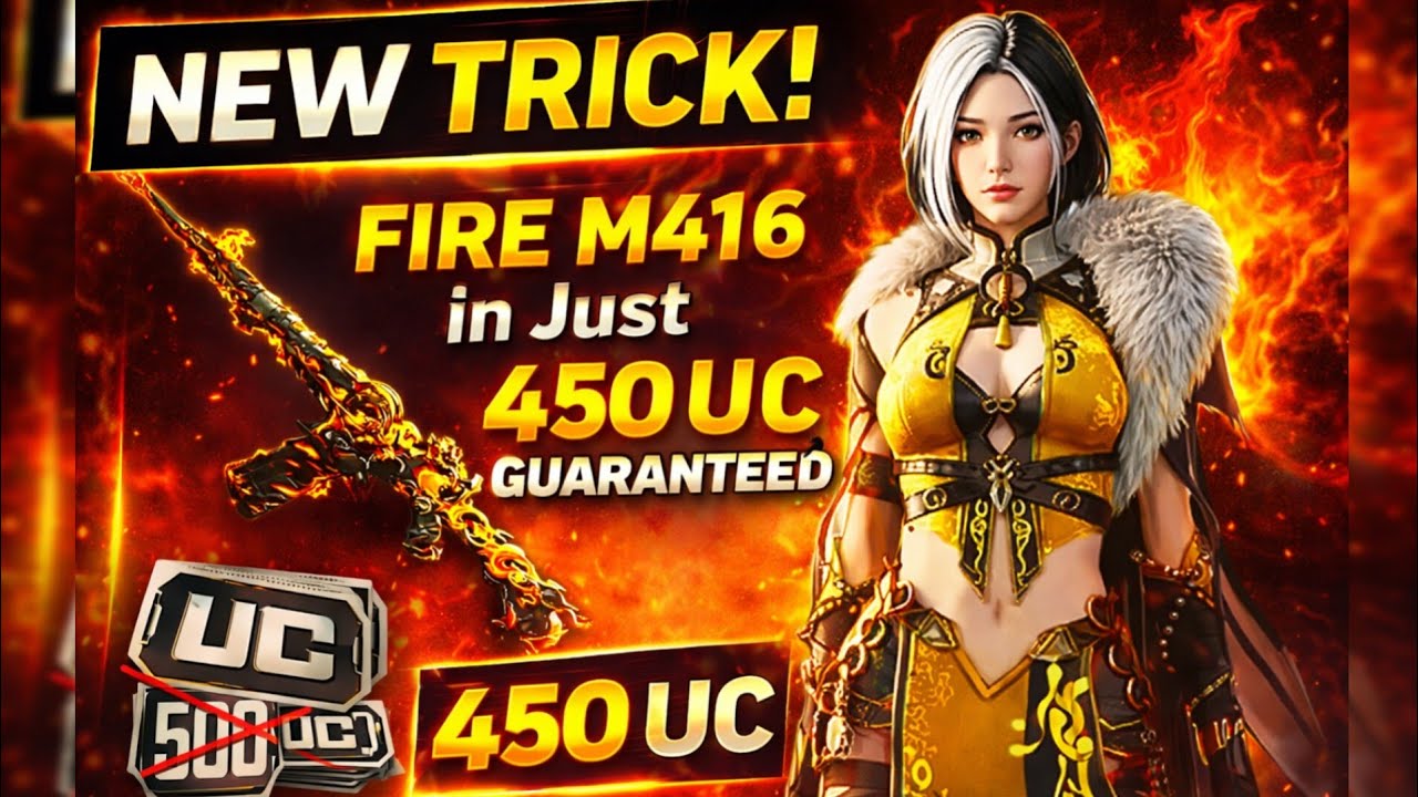Best way to get fire M416 in minimum 450UC | BGMI 4.2 | New Trick | 2nd Ultimate 