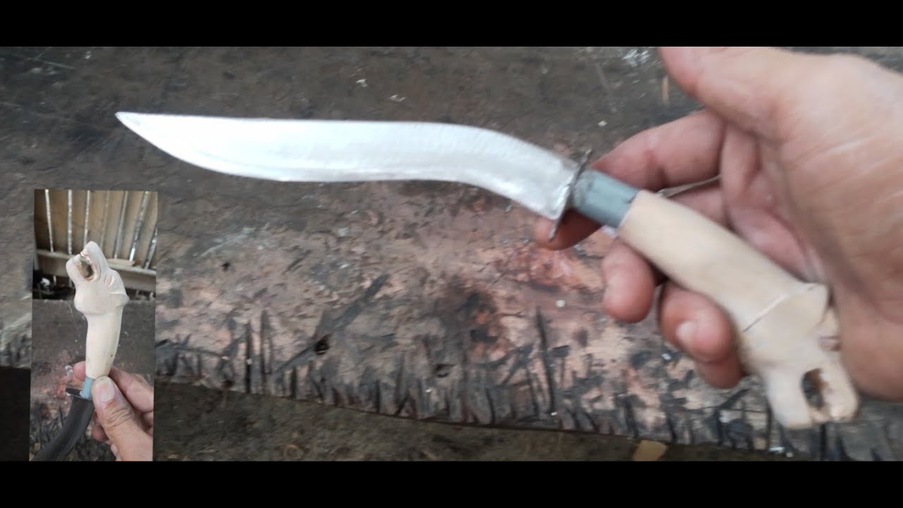 paggawa ng kutsilyo gamit scrap bearing, lugod antique/small knife making #knifemaking #knifemaking