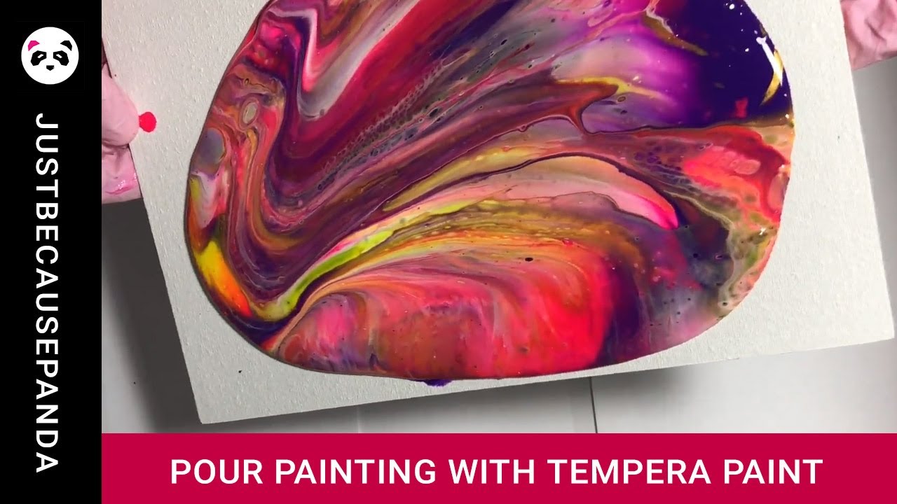 Fluid pour with Arteza Tempera Paints