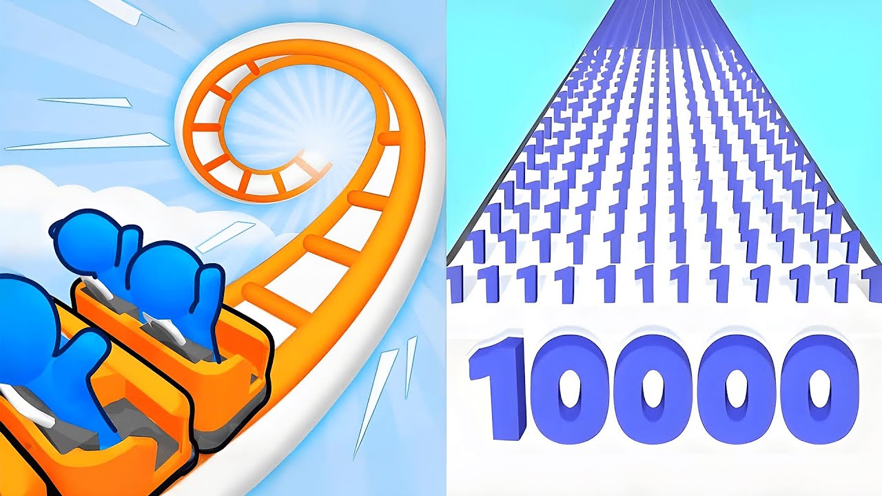 Runner Coaster vs Number Master - All Levels SpeedRun Gameplay Android iOS Ep2