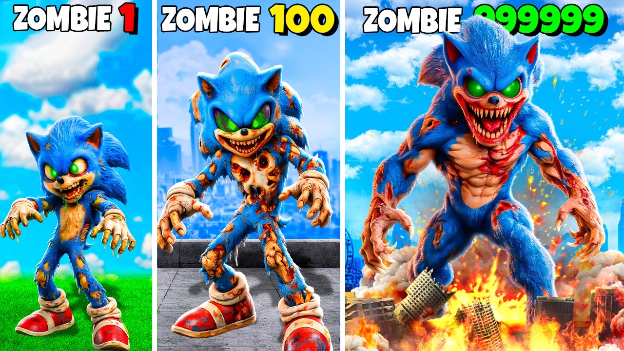 Mejorando a ZOMBIE SONIC en GTA 5 !! (Sonic Movie mod)