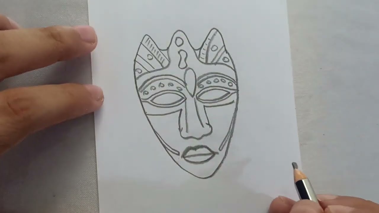 Comment dessiner facilement un masque africain