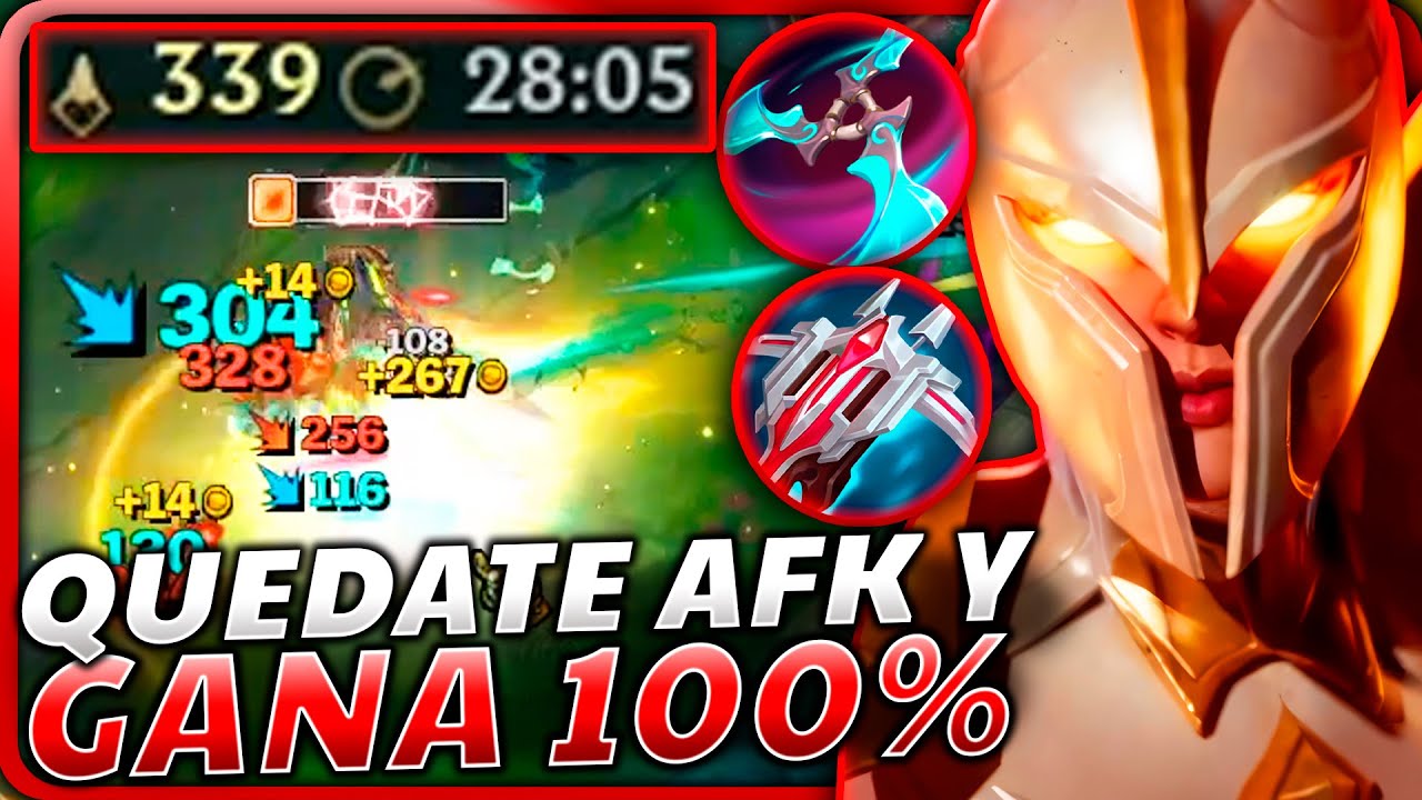 💀¡QUEDATE AFK y GANA 100% con la [ESTRATEGIA MÁS ASQUEROSA] que PUEDE USAR en LOL con KAYLE!