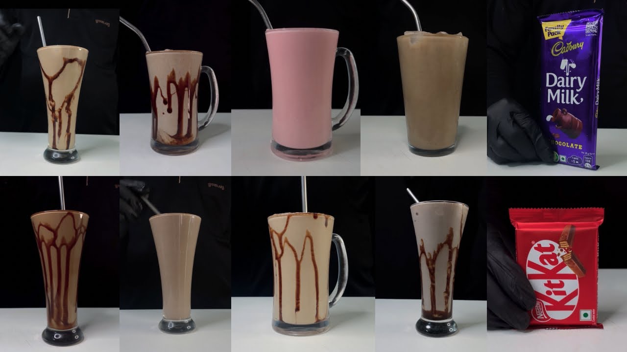 KitKat,Dairy Milk,Oreo,Snickers Chocolate Milkshakes🍫🥤🍫🥤 @IndianGreatKitchenASMR 
