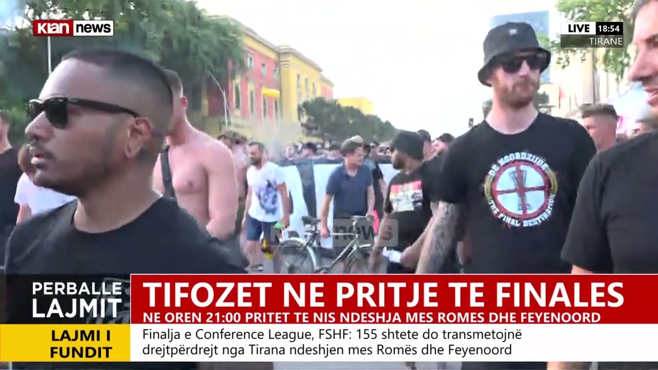 Tirana në “flakë”, ultrasit e Feyenoord drejt stadiumit me flakadanë dhe fishekzjarre