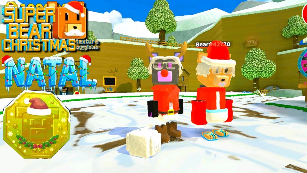 ❄️&Eacute; NATAL🎅SUPER BEAR COM TEXTURAS DE NATAL🎄U DAVI games e PRODU&Ccedil;&Atilde;O, SUPER BEAR ADVENTURE DE NATAL