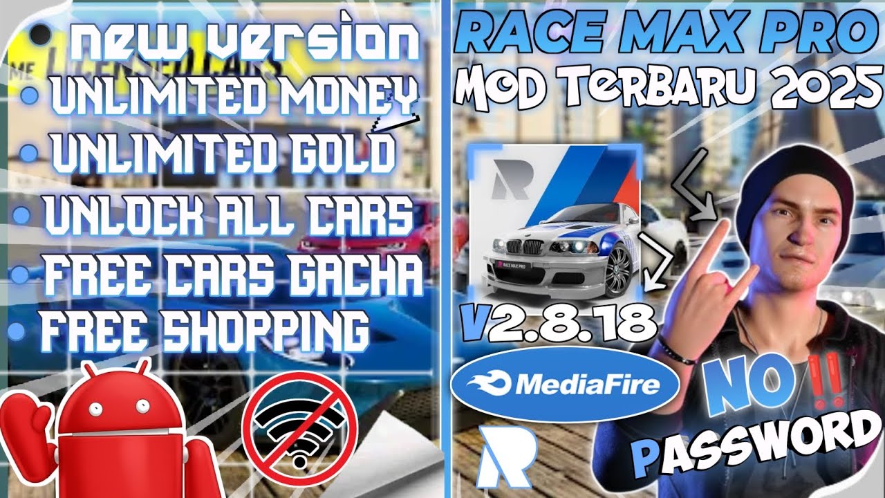 TERBARU!!!RACE MAX PRO MOD APK 2025 V2.8.18 UNLIMITED MONEY & GOLD|| FREE SHOPPING NO PASSWORD 