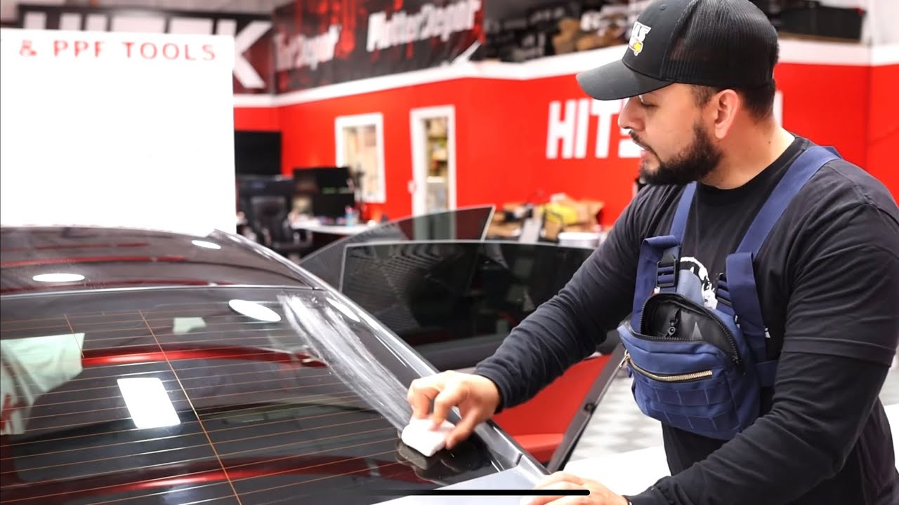 Rear Tint Shrink Trifold Method 2023 BMW M8