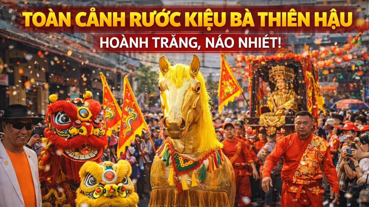 TOÀN CẢNH LỄ RƯỚC KIỆU BÀ THIÊN HẬU 2026 | MÚA LÂN – TRỐNG HỘI RỘN RÀNG
