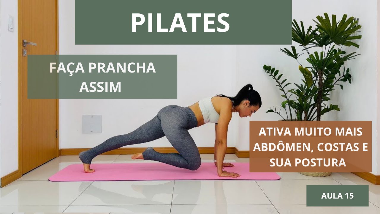 Desafio PILATES -  Exercícios de prancha  para  seu abdômen, postura e alívio de dores