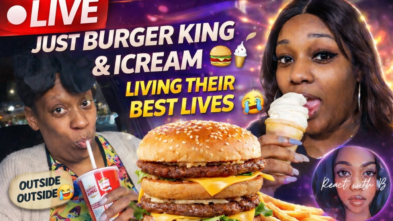 WE OUTSIDE 😳 Burger King + Ice Cream NO KIDS LIVE 🍔🍦