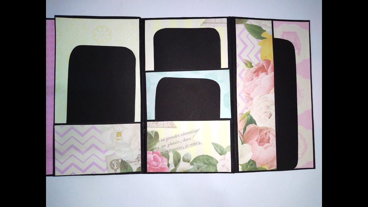 Trifold Album tutorial// how to make trifold Album