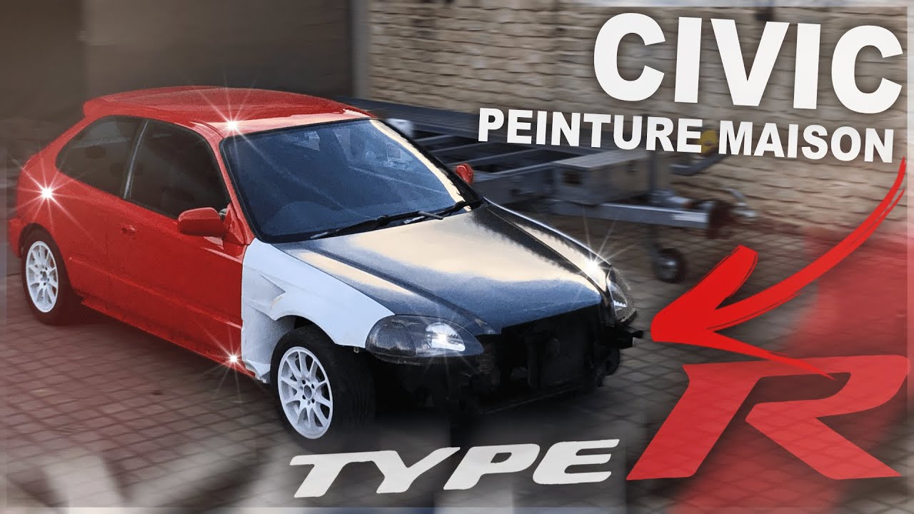 Je fais la PEINTURE de la CIVIC dans mon SOUS-SOL ! (enfin presque)