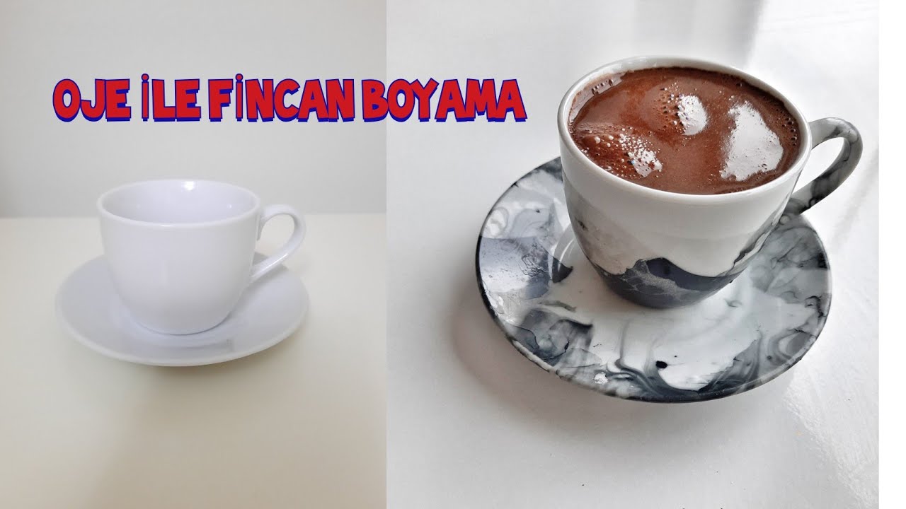 Oje ile harika fincan boyama | oje bardak bardak süsleme | #kendinyap #diy