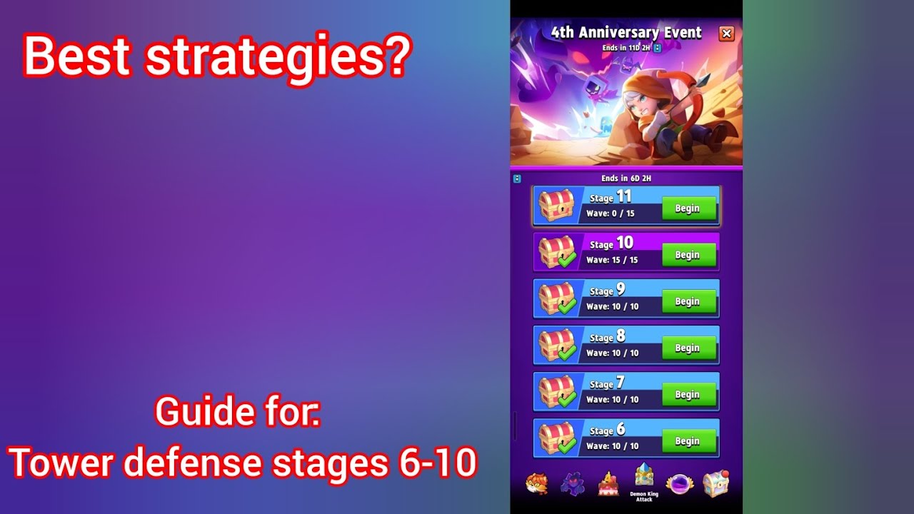 ARCHERO: Tower defense stages 6 - 10