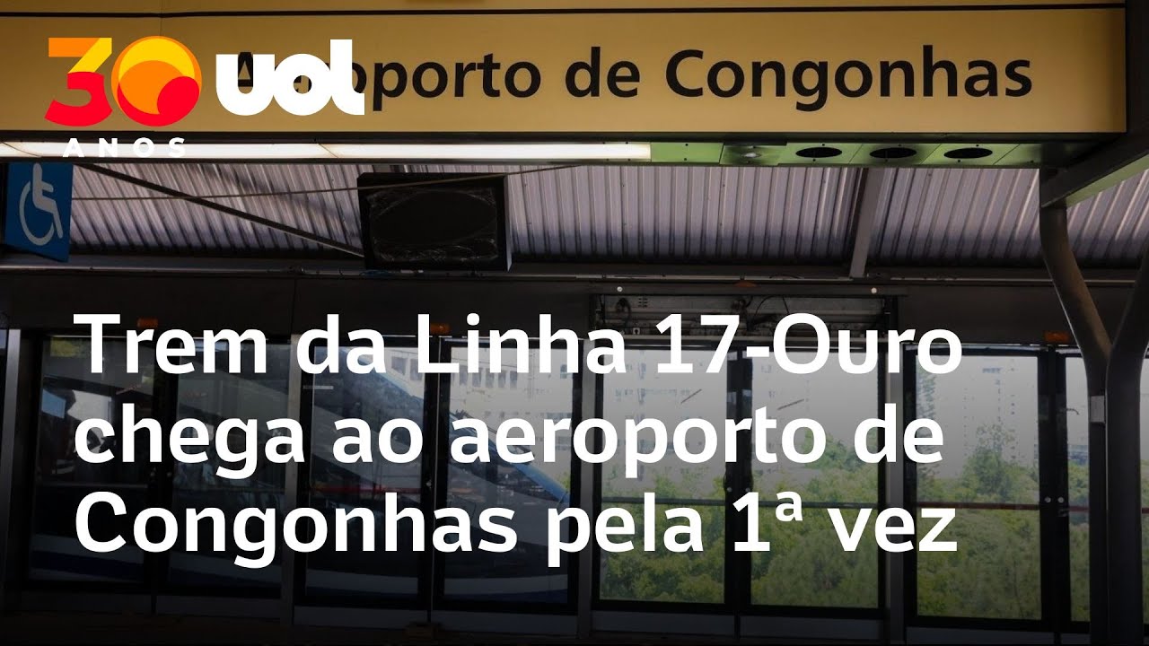 Trem da Linha 17-Ouro faz teste e chega ao aeroporto de Congonhas pela 1&ordf; vez; veja