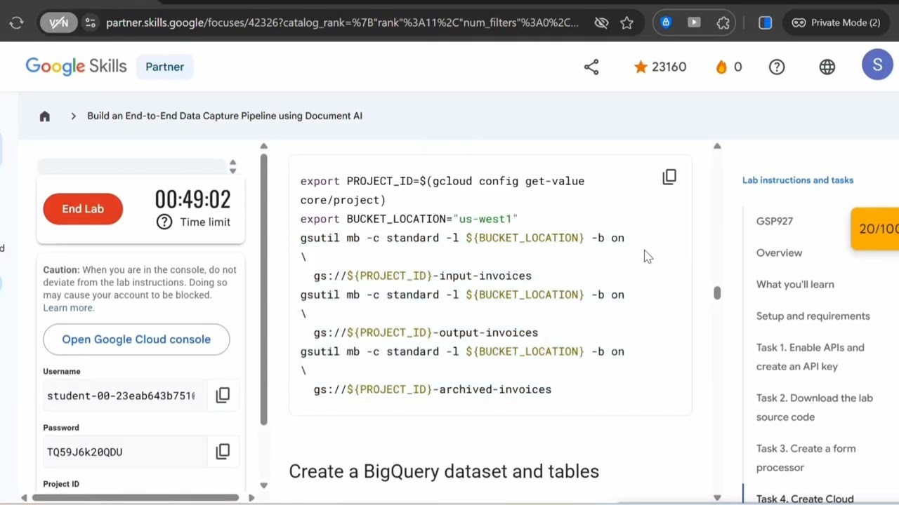 Build an End-to-End Data Capture Pipeline using Document AI | GSP927 | GCP lab with explanation