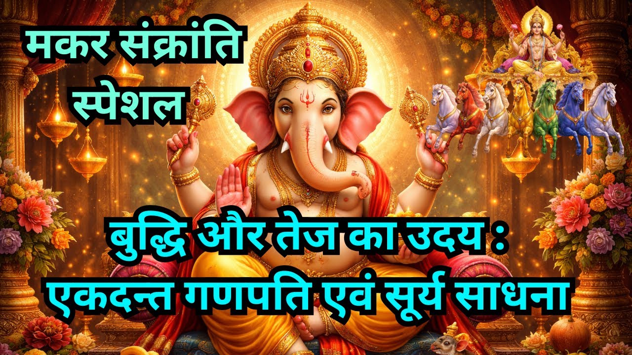 “बुद्धि और तेज का उदय : एकदन्त गणपति एवं सूर्य साधना” #makarsankranti #bhakti #viralsong #bhajan